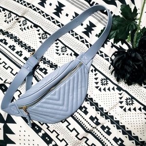 Baby blue fancy fanny pack belt